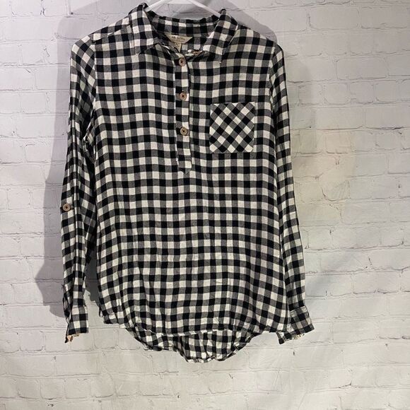 Matilda Jane Plaid Popover Shirt Size Small - Picture 1 of 5
